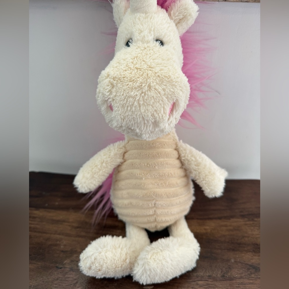 Jellycat Cream and Pink Plush Unicorn Plush Toy 🦄